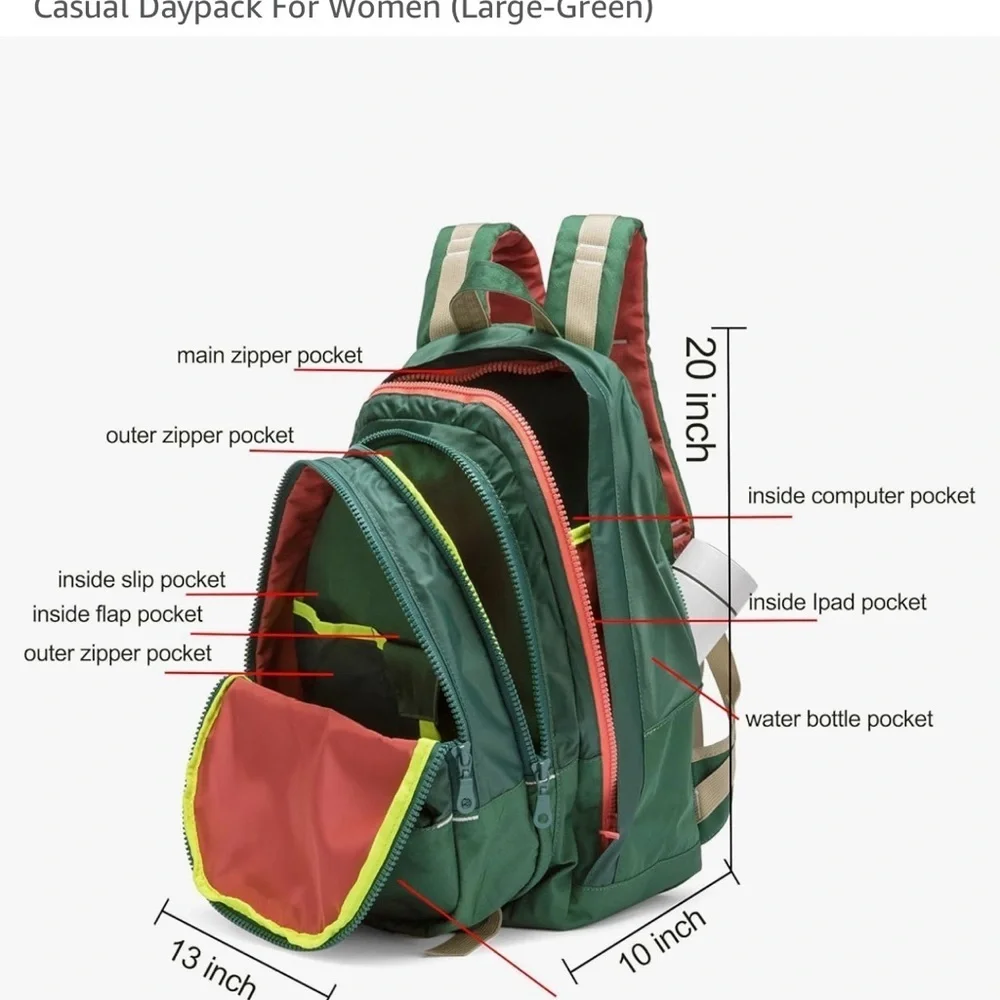 Doris&Jacky Green Backpack